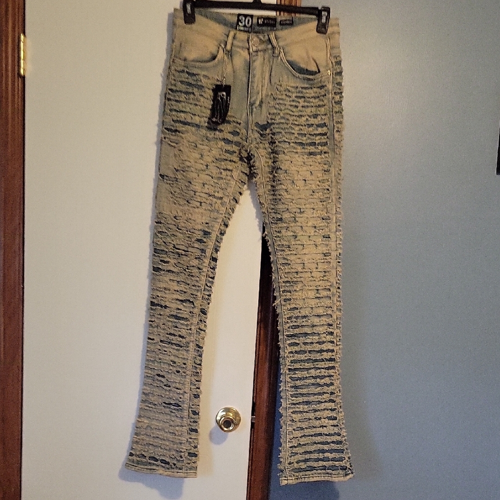 🆕️ Wainea Men's Distressed Stacked Fit Bootcut Jeans 30x36